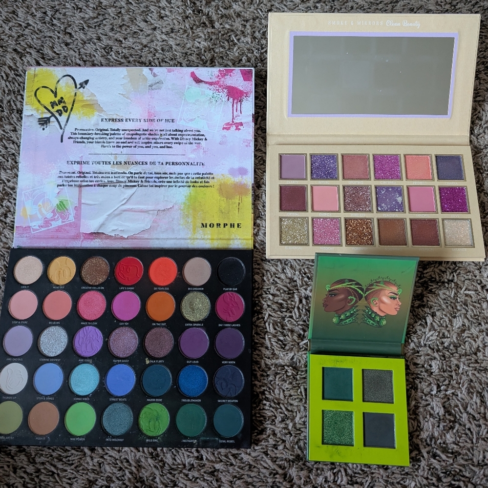 Eyeshadow Palette BUNDLE - Morphe Mickey & Friends, Juvias Place Rebel Army